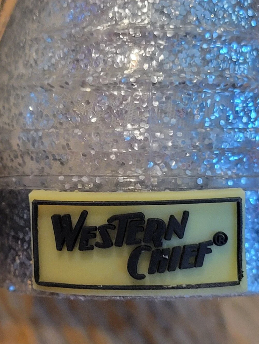 Western Chief Girls Silver Sparkle Rain Boots Size 1